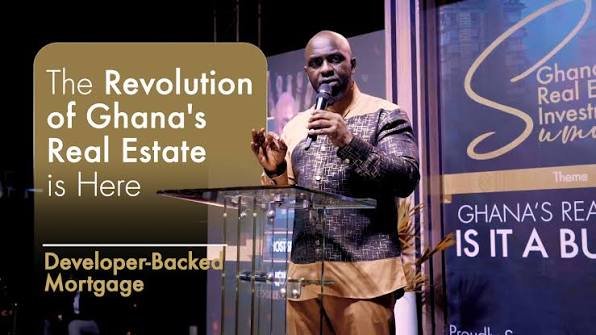 CEO Neil Oku announcing the Developer-Backed Mortgage at the Ghana Real Estate Investment Summit